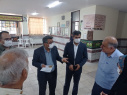 حضور معاون بهداشت به همراه معاون اجرایی در موکب شهدای سلامت و ویزیت مراجعین