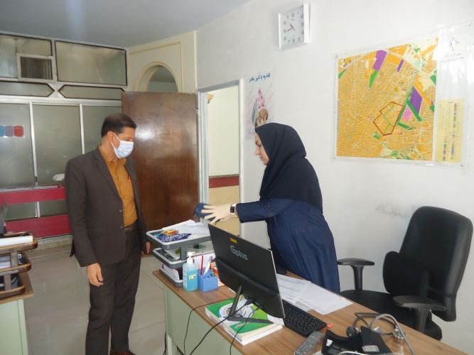 بازدید معاون فنی مرکز بهداشت استان مرکزی از پایگاه سلامت آیت ا... غفاری