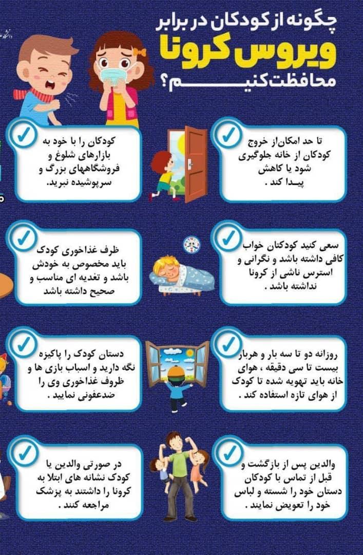 محافظت از کودکان در برابر کرونا